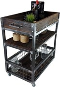 CHYRKA® Serveerwagen TRUSKAWETZ trolley keukenwagen keukenwagen keukenwagen naturel