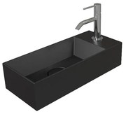 Salenzi Spy Fontein met clickwaste 45x20 cm mat zwart