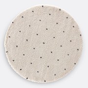 Rond vloerkleed met stippen in berber stijl, Ava