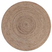 LABEL51 Vloerkleed Jute rond M 90 cm naturel