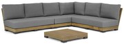 Loungeset 5 personen Teak Old teak greywash Lifestyle Garden Furniture Hilton