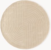 Rond handgetuft wollen vloerkleed Mason