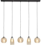 Goossens Hanglamp Soleil, Hanglamp met 5 lichtpunten