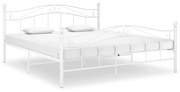 vidaXL Bedframe metaal wit 160x200 cm