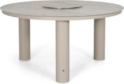 Dining Tuintafel rond 150 cm met lazy susan Zand/Beige Arancia
