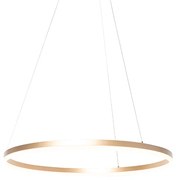 Design hanglamp goud 80 cm incl. LED 3-staps dimbaar - Anello Design rond Binnenverlichting Lamp