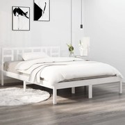 vidaXL Bedframe massief hout wit 160x200 cm