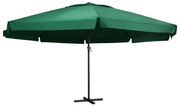 vidaXL Parasol met aluminium paal 600 cm groen