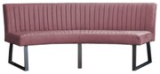 Eetkamerbank - Hengelo - geschikt voor ovale tafel 200 cm - stof Element roze 10