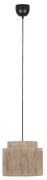 Japandi hanglamp zwart met bruin touw 31cm - Smilla