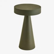 Draadloze Led-tafellamp Catinca Groen – Intens Olijf - Sklum