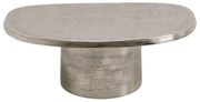 Kare Design Bossy Organic Organische Salontafel Aluminium Zilver - 87 X 59cm.