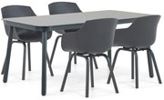 Tuinset 4 personen 160 cm Kunststof Grijs Lifestyle Garden Furniture Salina/Tavano