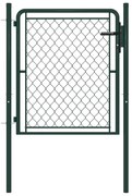 vidaXL Poort 100x100 cm staal groen