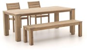 ROUGH-S/ROUGH-X 200cm dining tuinset 4-delig stapelbaar