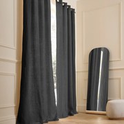 Gordijn in gewassen linnen met voering, met oogjes, Private