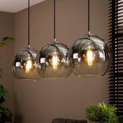 Eettafel Hanglamp Met Rookglas Bollen