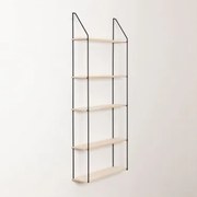 Wandrek ↔︎ 65 Cm Van Hout En Staal Arison 5 Planken Plank - Sklum