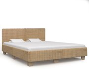 vidaXL Bedframe handgeweven echt rattan 180x200 cm