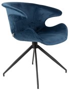 Zuiver Mia Eetkamerstoel Blauw Velvet