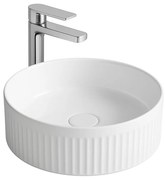 Sanigoods Flutty waskom ribbel glanzend wit
