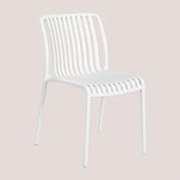 Verpakking Van 2 Wendell Polypropyleen Stapelbare Tuinstoelen Gardenia Wit - Sklum