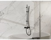 Fortifura Calvi Badkraan - met glijstangset - staafhanddouche - gladde doucheslang - mat zwart SW767488/SW496811/SW706210/SW720224