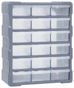 vidaXL Organiser met 18 medium lades 38x16x47 cm