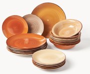 Handbeschilderde serviesset Baita, 6 personen (18-delig)