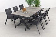 Hartman Napoli/Ottowa 205-265x100 cm. - 7-delige stapelbare tuinset
