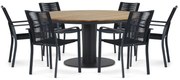 Tuinset Ronde Tuintafel 6 personen 160 cm Aluminium/rope Grijs  Santika Furniture Santika