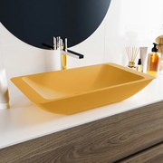 Mondiaz Topi Solid Surface waskom 60x35cm ocher