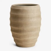 Buitenbloempot Van Cement Gabe Ø35 Cm - ↑45 Cm & Zandbruin - Sklum