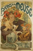 Kunstreproductie Meuse Beer; Bieres de La Meuse, 1897, Mucha, Alphonse Marie