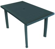 vidaXL Tuintafel 126x76x72 cm kunststof groen