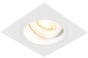 Smart inbouwspot wit vierkant incl. wifi GU10 - Chuck