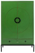 Kare Design Disk Groene Design Kledingkast - 120x55x180cm.