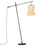 Oosterse buiten vloerlamp bamboe IP44 - CarlosOosters E27 IP44 Buitenverlichting rond