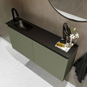 Mondiaz Ture 100cm toiletmeubel army met wastafel urban links 1 kraangat