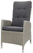 Verstelbare wicker tuinstoel Manhattan - White grey