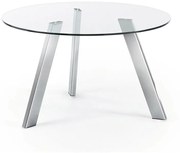 Kave Home Carib Glazen Eettafel Rond 130 Cm