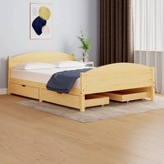 vidaXL Bedframe met 4 lades massief grenenhout 140x200 cm