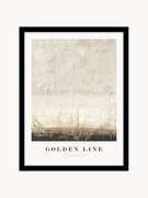 Ingelijste digitale print Golden Line