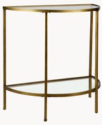 Halfroned glazen wandtafel Goddess met antieke afwerking