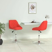 vidaXL Eetkamerstoelen 2 st kunstleer rood