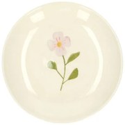 Gebaksbordje, steengoed, roze bloem,Ø 16 cm