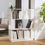 vidaXL Boekenkast/kamerscherm 80x25x101 cm massief grenenhout wit