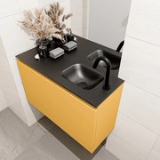 Mondiaz Olan 80cm toiletmeubel ocher met wastafel urban rechts 1 kraangat