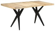 vidaXL Eettafel 160x80x76 cm ruw mangohout