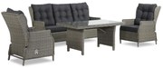 Dining Loungeset 5 personen Wicker Grijs  Garden Collections New Castle